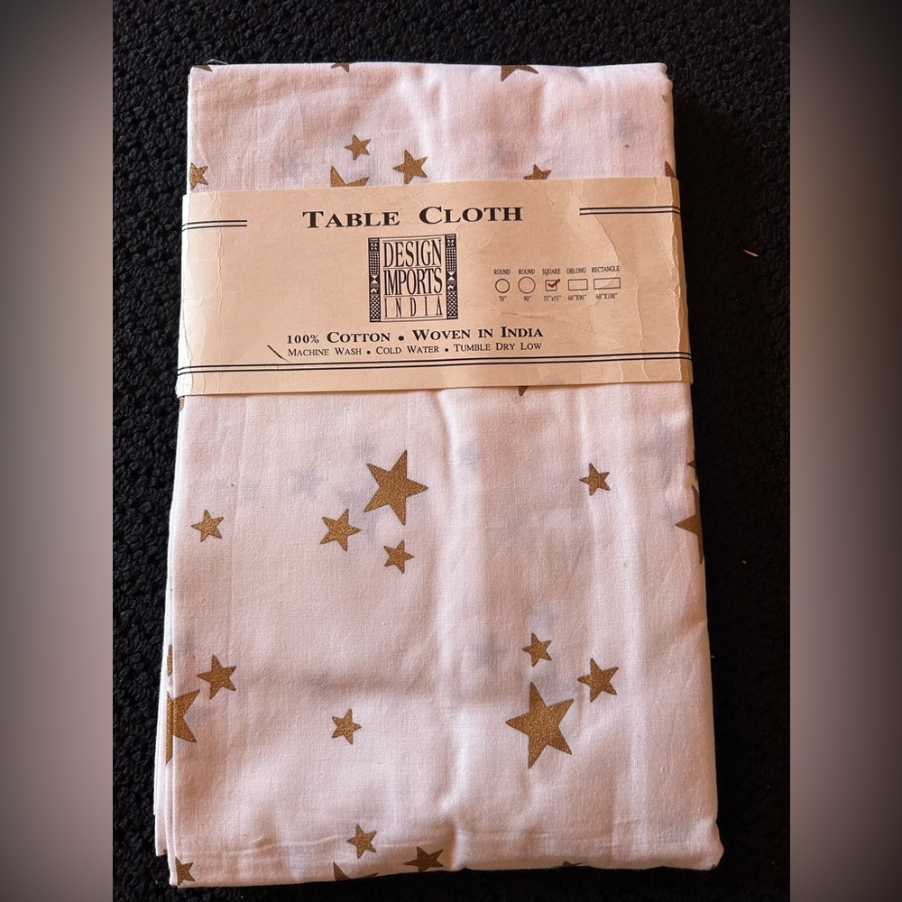 Design Imports Star ⭐️⭐️⭐️ Pattern Tablecloth
